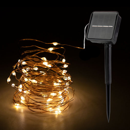 Solar LED copper light